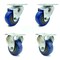 Service Caster 3 Inch Blue Polyurethane Wheel Swivel Top Plate Caster Set with 2 Rigid SCC SCC-20S314-PPUB-BLUE-TP2-2-R-2 - alternate 1